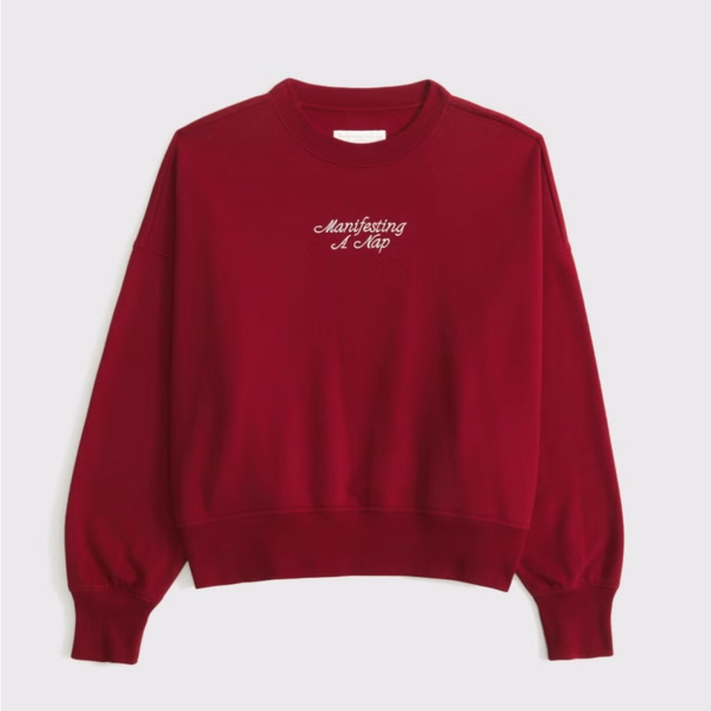 Abercrombie & Fitch Burgundy Crewneck Sweatshirt